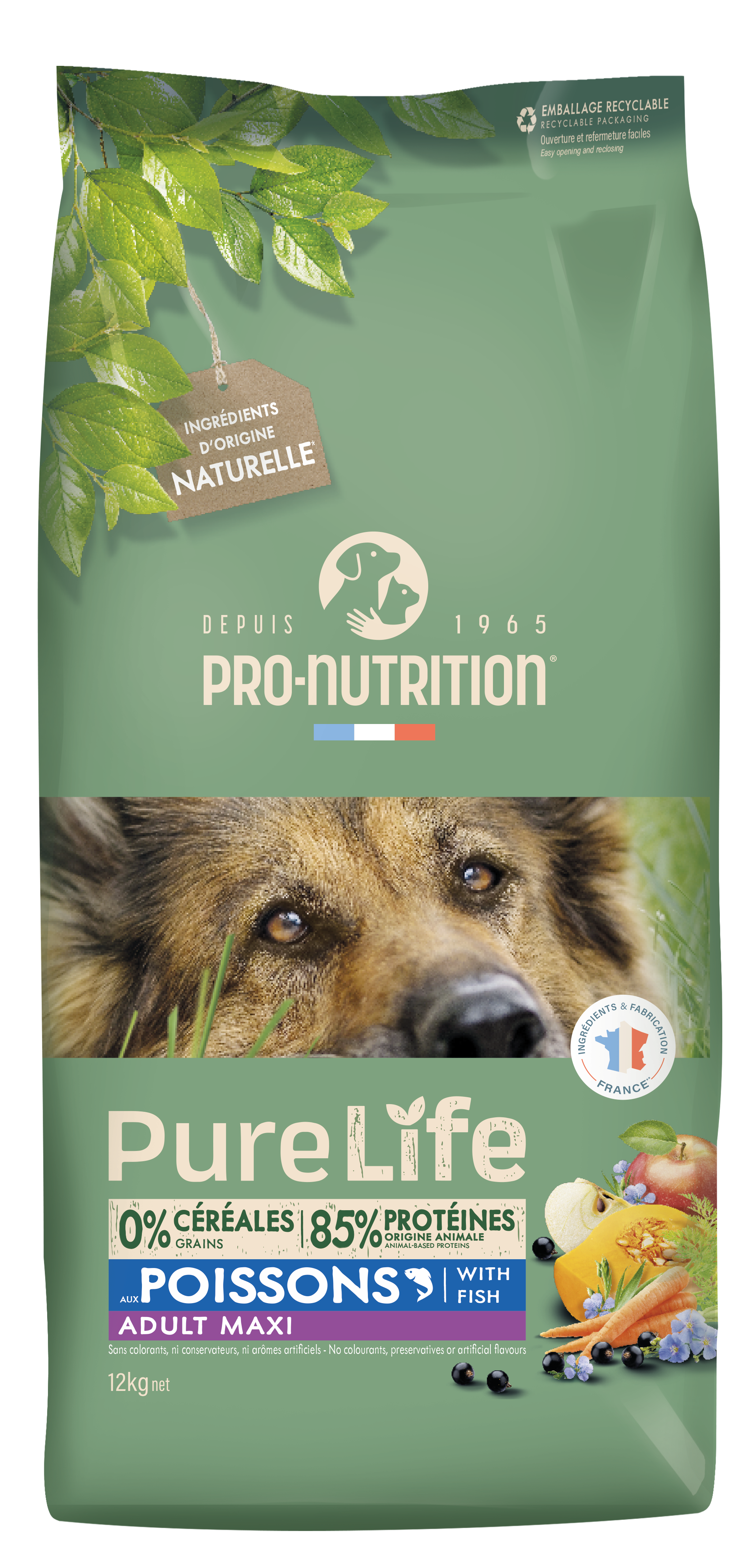 Сухой корм для собак NEW Pro-Nutrition Pure Life ADULT MAXI WITH FISH (12кг)