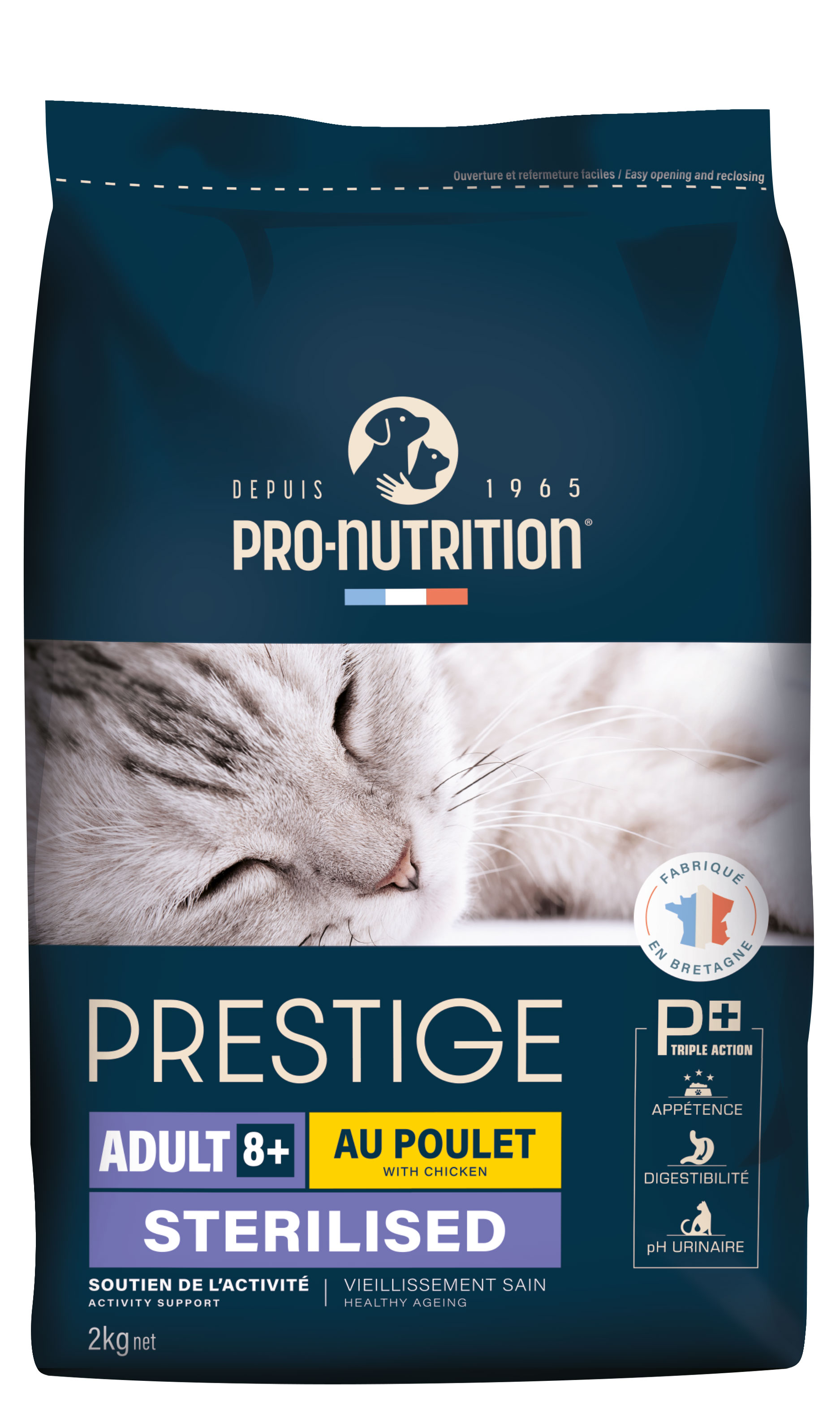 NEW Сухой корм для кошек Prestige Chat 8+ Light &/or Sterilized (2кг)